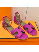 Hermes Santorini Sandal in Grainy Epsom Calfskin Rosy 2021(Handmand)