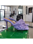 Bottega Veneta Stretch Woven Raffia High-Heel Sandals 9cm Purple 02 2021