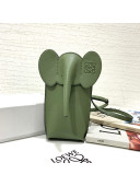 Loewe Elephant Pocket in Classic Calfskin Avocado Green 2021