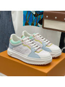 Louis Vuitton Time Out Sneaker in Monogram-embossed Leather Blue/White/Green 2022