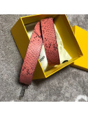 Fendi Snakeskin Embossed Calfskin Strap You Shoulder Strap 90cm Pink 2019