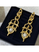 Chanel Vintage Metal Pearl Earrings AB3132 2019