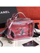 Chanel Iridescent PVC Small Vanity Case A93342 Pink 2019