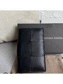 Bottega Veneta Intreccio Leather Bi-Fold Card Case Wallet 30302 Black 2021