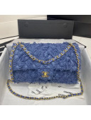 Chanel Tweed Medium Flap Bag A69900 Blue 2020