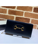 Gucci Horsebit 1955 Leather Zip Around Wallet ‎621889 Black 2021