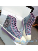 Louis Vuitton x Converse Denim High-Top Sneakers Purple 2020