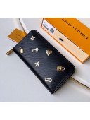 Louis Vuitton Love Lock Zippy Wallet in Epi Leather M63991 Black