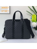 Gucci GG Canvas Briefcase ‎368557 Black/Blue 2021