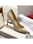 Jimmy Choo Snakeskin Pumps White 6.5/8.5cm 2021