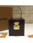 Louis Vuitton Studs Monogram Vernis Leather Bleecker Box Vintage Bag Burgundy 
