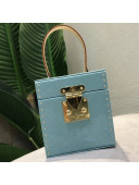 Louis Vuitton Studs Monogram Vernis Leather Bleecker Box Vintage Bag Sea Blue
