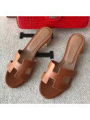 Hermes Oasis Sandal in Smooth Calfskin With 5cm Heel Brown 2021