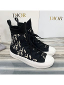 Dior Walk'n'Dior Boots Sneakers in Black Oblique Knit 2020