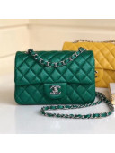 Chanel Quilting Pearl Caviar Calfskin Small Classic Flap Bag Green 2018