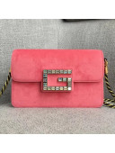Gucci Velvet Shoulder Bag with Square G 544242 Pink 2018