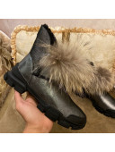Gucci Wool Short Boot with Pompon Charm Black 2020