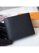 Louis Vuitton Men's Amerigo Wallet in Black Grained Leather M62045 2020