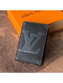Louis Vuitton Pocket Organizer Wallet in Monogram Embossed Leather M80038 Black 2020