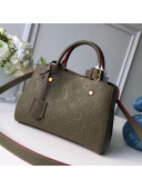 Louis Vuitton Montaigne BB Bag in Monogram Empreinte Embossed Leather M41053 Green 2021