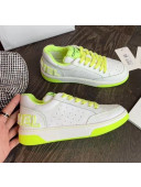 Chanel Multicolor Calfskin Leather Sneaker White/Fluorescent Green 2020