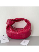 Bottega Veneta Mini Jodie Hobo Bag in Patent Leather Candy Red 2022 651876 