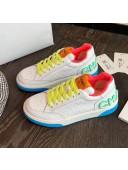 Chanel Multicolor Calfskin Leather Sneaker G35934 White/Blue/Yellow 2020