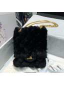 Chanel Shearling Lambskin And Aged Calfskin Mini 2.55 Bag AS1961 Black 2020