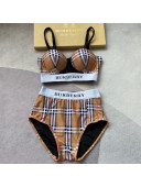 Burberry Check Swimwear BS08 Camel Brown 2021