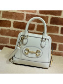 Gucci Horsebit 1955 Leather Mini Top Handle Bag 640716 White 2020