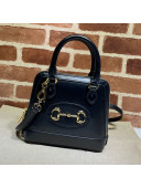Gucci Horsebit 1955 Leather Mini Top Handle Bag 640716 Black 2020