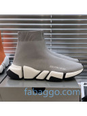 Balenciaga Speed 2.0 Knit Sock Boot Sneakers Grey 2020 (For Women and Men)