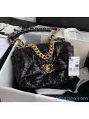 Chanel Sequins Chanel 19 Small Flap Bag AS1160 Black 2020