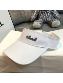Chanel Canvas Visor Hat with Crystal CHANEL White 2021