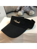 Chanel Canvas Visor Hat with Crystal CHANEL Black 2021
