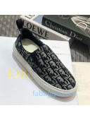 Dior Solar Slip-on Sneakers in Oblique Embroidered Velvet Blue 2020