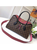 Louis Vuitton Monogram Canvas/Cafskin Tuileries Top Handle Bag M43706 Rose Bruyere 2017