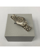 Balenciaga BB. Small Watch-Shaped Bracelet Silver 2021