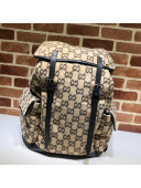 Gucci Large GG Wool Backpack 598182 Beige 2020