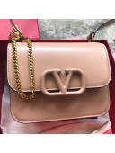 Valentino Small VSLING Smooth Calfskin Shoulder Bag Light Pink 2019