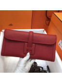 Hermes Jige Elan 29 Epsom Leather Clutch Bag Red 2019