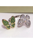 Van Cleef & Arpels Butterfly Ring 15  Green/Silver 2020
