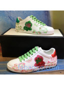 Gucci Ace Sneakers in Luminous Print Silky Calfskin 07 (For Women and Men) 