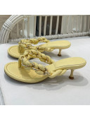 Bottega Veneta Dot Entwined Thong Sandals Yellow 2021