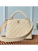 Louis Vuitton Capucines BB Monogram Flower Top Handle Bag M55361 Vanille 2019