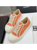 Chanel Vintage Canvas Low-top Sneakers 21012501 Orange 2021