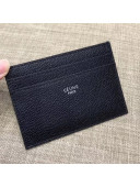 Celine Grained Leather Card Holder Black 2018
