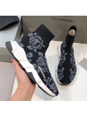 Balenciaga Flower Knit Sock Speed Trainer Sneaker 2020