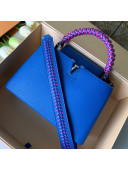 Louis Vuitton Capucines PM with Braided Handle M55083 Royal Blue 2019