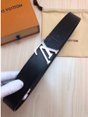 Louis Vuitton Epi Leather Belt 40mm Black/Silver 02 2019